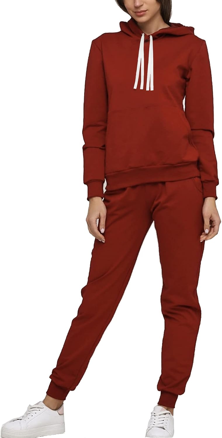 JIHUILAI Sweat Suits For Womens 2 Piece Women Sweatsuit Tracksuit Long Sweatpants Set S