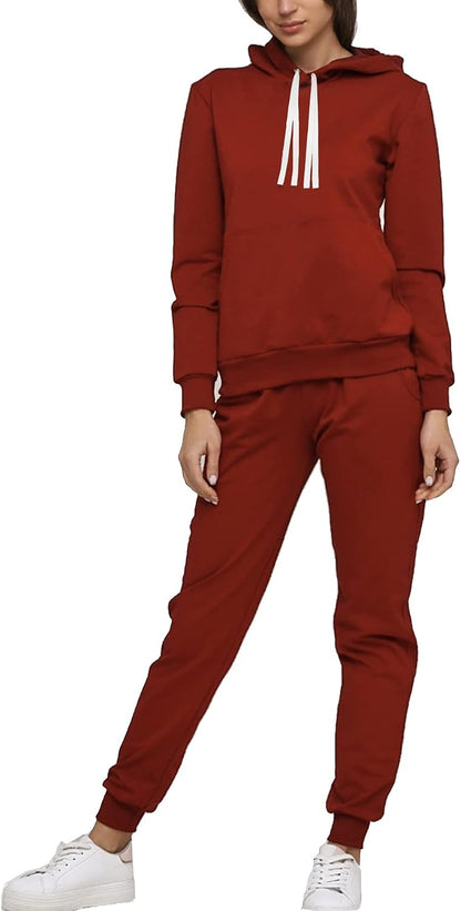 JIHUILAI Sweat Suits For Womens 2 Piece Women Sweatsuit Tracksuit Long Sweatpants Set S